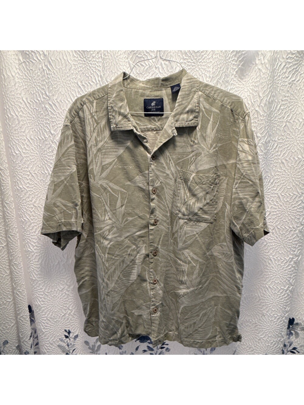 Caribbean Joe Island Supply Co. Mens Hawaiian Shirt Short Sleeve Size 2XL